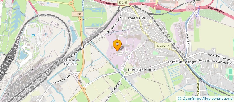 localisation de l'entreprise PP62 à CALAIS