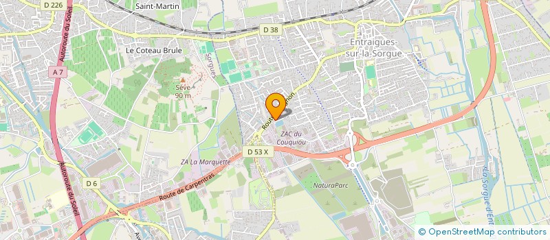 localisation de l'entreprise PPB  ENTRAIGUES-SUR-LA-SORGUE