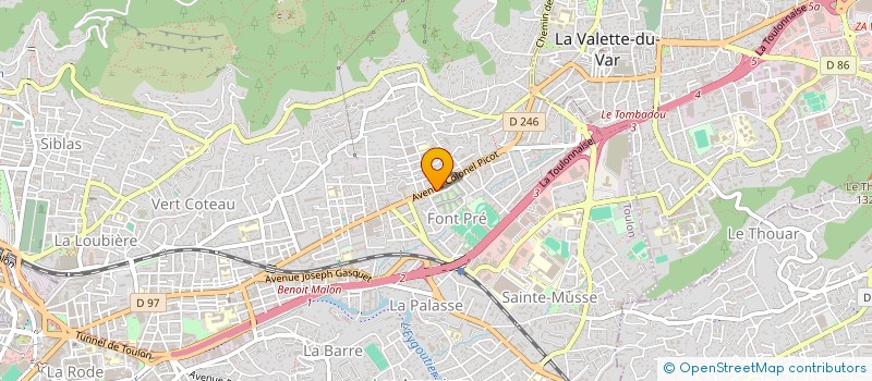 localisation de l'entreprise PPF  TOULON