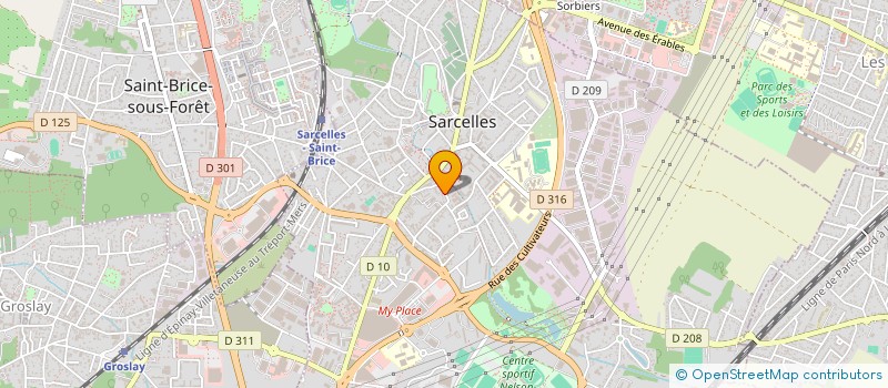 localisation de l'entreprise PPF  SARCELLES