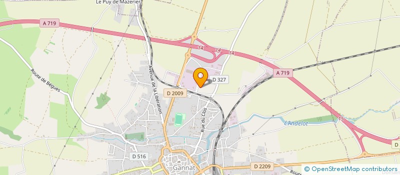 localisation de l'entreprise PPI - PUNTO PACK INTERNATIONAL  GANNAT