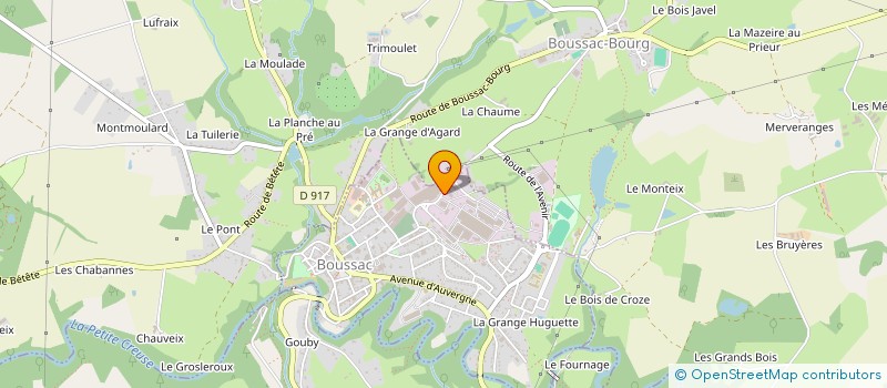 localisation de l'entreprise PPLB OUEST à BOUSSAC