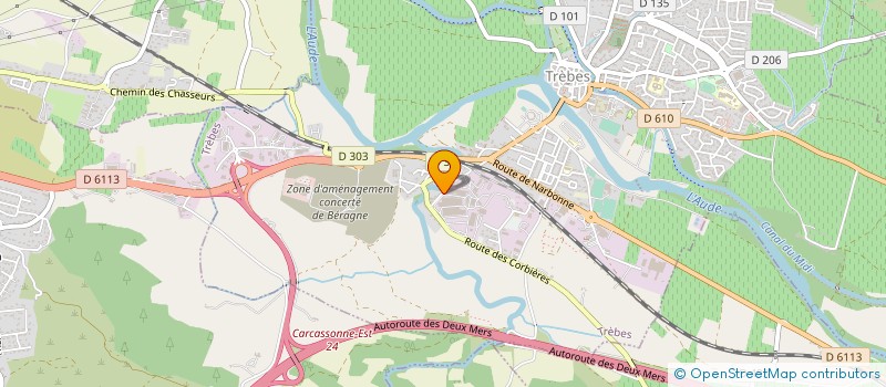 localisation de l'entreprise PPLR  TREBES