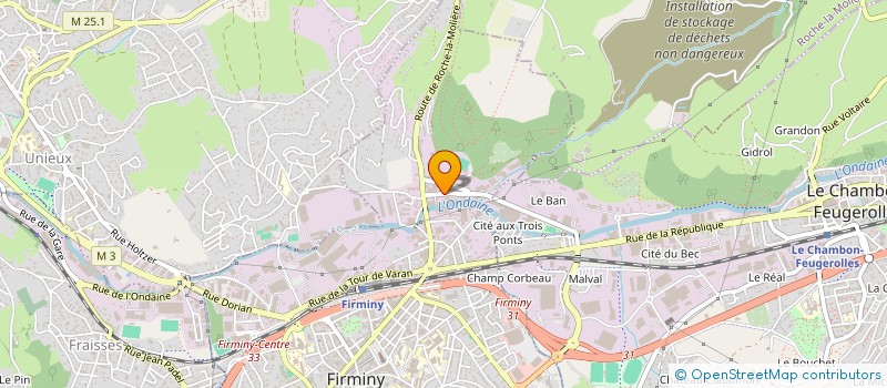 localisation de l'entreprise PPM PLASTIQUES à FIRMINY