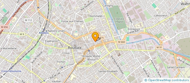 localisation de l'entreprise PPS  ROUBAIX