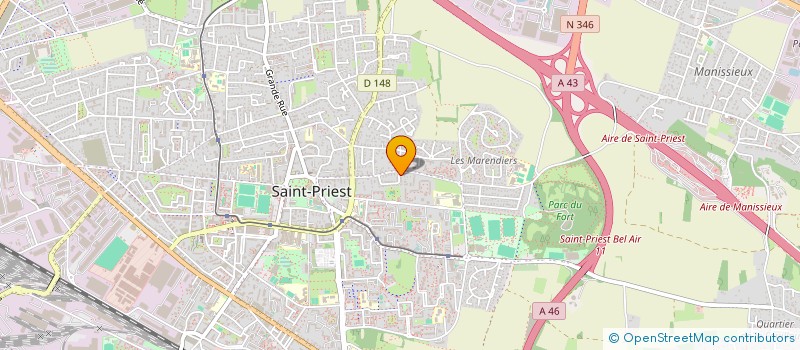 localisation de l'entreprise PPTS PELVET PEINTURE TRAVAUX SPECIAUX  SAINT-PRIEST