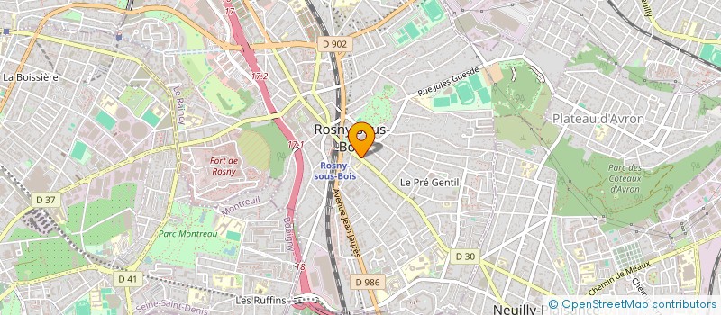 localisation de l'entreprise PR PARTICIPATIONS  ROSNY-SOUS-BOIS