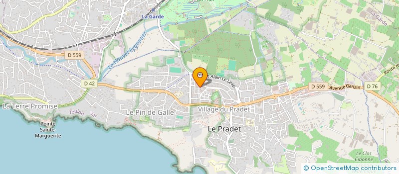 localisation de l'entreprise PRA'DARTS CLUB à LE PRADET