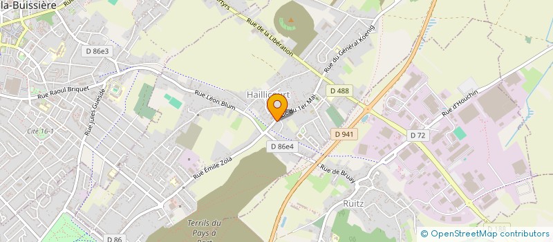 localisation de l'entreprise PRACTISERV  HAILLICOURT