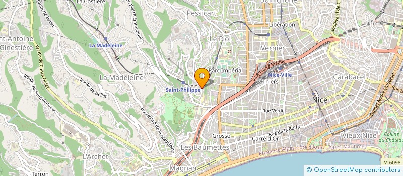 localisation de l'entreprise PRAD à NICE