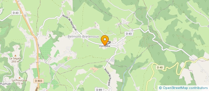 localisation de l'entreprise PRAD'IMMO  BELMONT-BRETENOUX