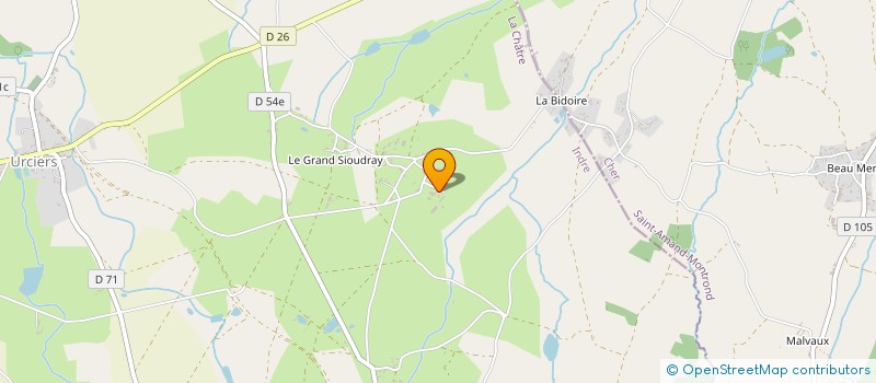 localisation de l'entreprise PRADAT à URCIERS