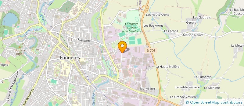 localisation de l'entreprise PRADAT DEVELOPPEMENT DURABLE  FOUGERES