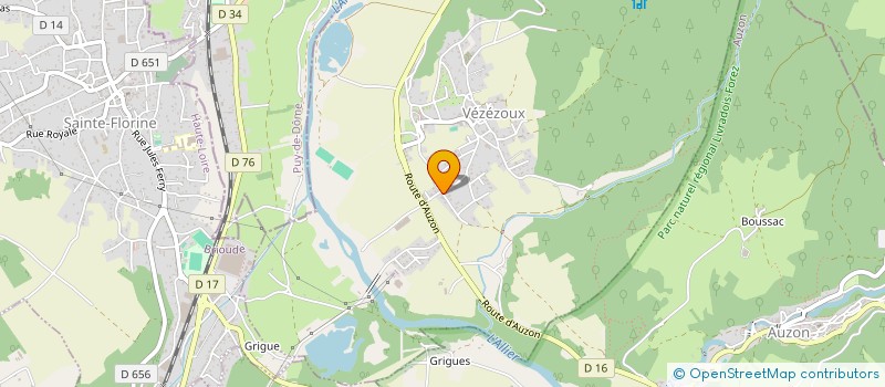 localisation de l'entreprise PRADEAU PLANTS à VEZEZOUX
