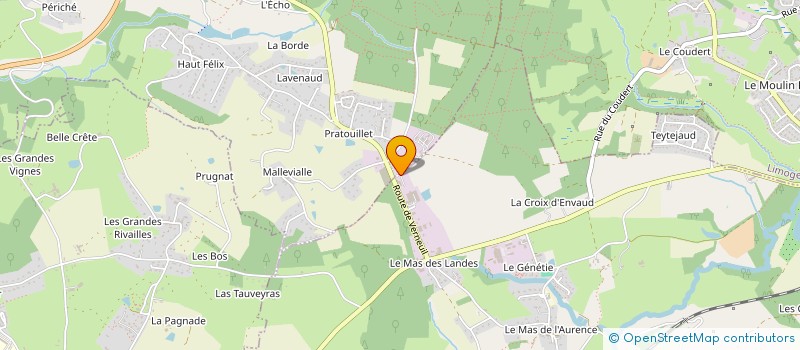 localisation de l'entreprise PRADEAU TRAVAUX PUBLICS à ISLE