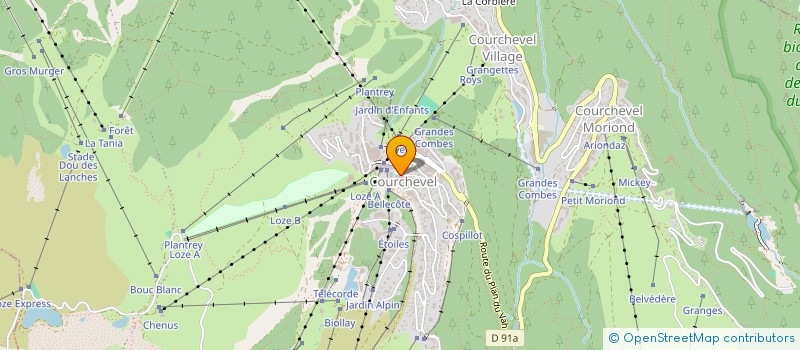 localisation de l'entreprise PRADEL ET COUTTET à COURCHEVEL