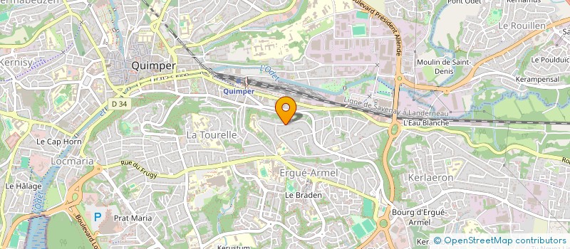 localisation de l'entreprise PRADES  QUIMPER