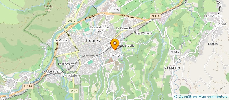 localisation de l'entreprise PRADES CHINDAI CONFLENT  PRADES