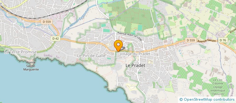 localisation de l'entreprise PRADET GARAGE à LE PRADET