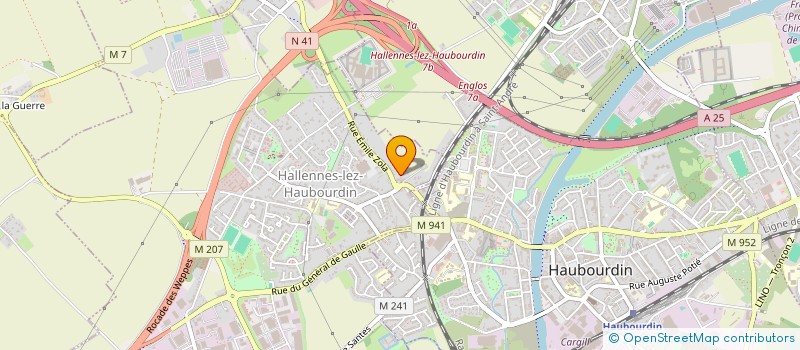 localisation de l'entreprise PRADINVEST  HALLENNES-LEZ-HAUBOURDIN