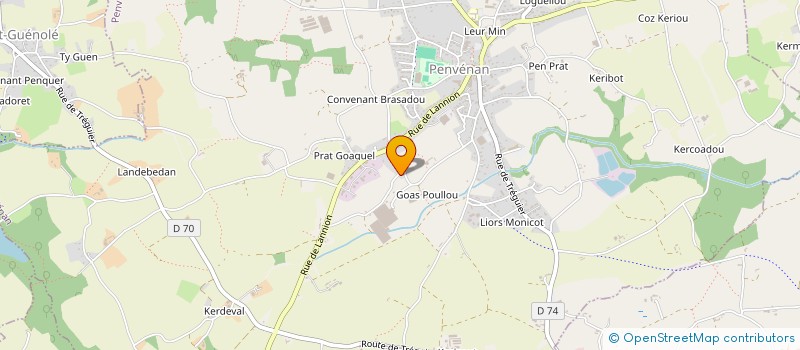 localisation de l'entreprise PRADIO GLAS  PENVENAN