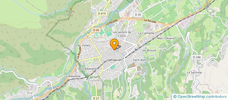 localisation de l'entreprise PRADIS  PRADES