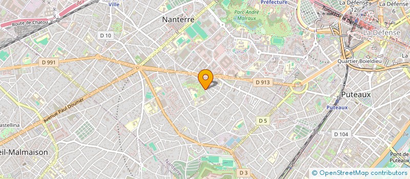 localisation de l'entreprise PRAGMA ETUDES à NANTERRE