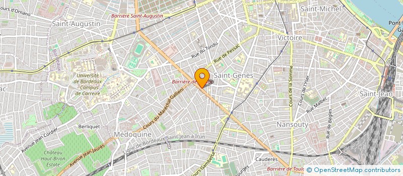 localisation de l'entreprise PRAGMAS à BORDEAUX