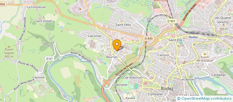 localisation de l'entreprise PRAGMETIK  RODEZ