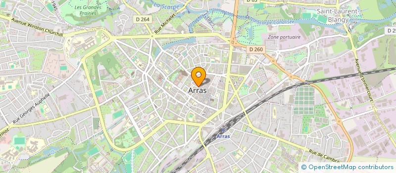 localisation de l'entreprise PRAIRINVEST à ARRAS