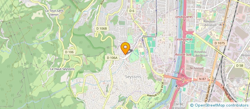 localisation de l'entreprise PRAJEMA à SEYSSINS