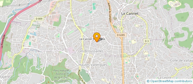 localisation de l'entreprise PRALINE à LE CANNET