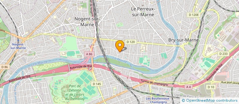 localisation de l'entreprise PRALINE à LE PERREUX-SUR-MARNE