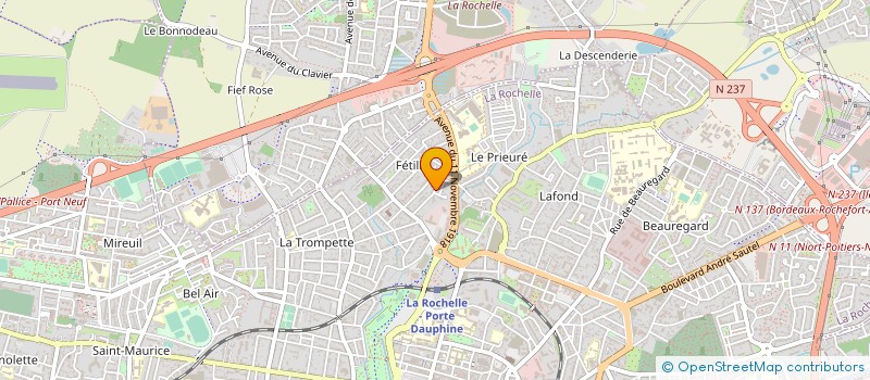 localisation de l'entreprise PRALINE ET KAKAO  LA ROCHELLE