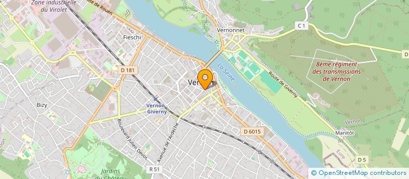 localisation de l'entreprise PRALINES ET CHOCOLATS à VERNON