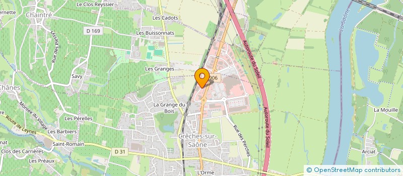 localisation de l'entreprise PRALOC & ASSOCIES à CRECHES-SUR-SAONE
