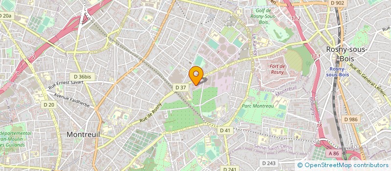 localisation de l'entreprise PRALON GRAPHIC à MONTREUIL