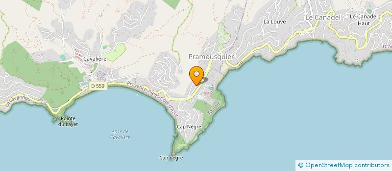 localisation de l'entreprise PRAMOUSQ PIZZA à LE LAVANDOU