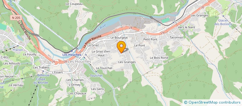 localisation de l'entreprise PRANA  LES HOUCHES