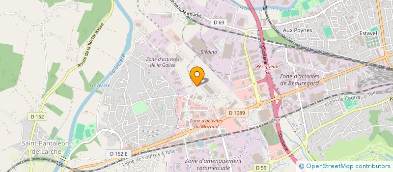 localisation de l'entreprise PRANA RF à BRIVE-LA-GAILLARDE
