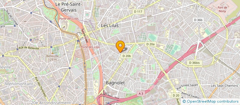 localisation de l'entreprise PRANA STYLE à BAGNOLET
