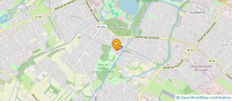 localisation de l'entreprise PRASLIN  CUGNAUX