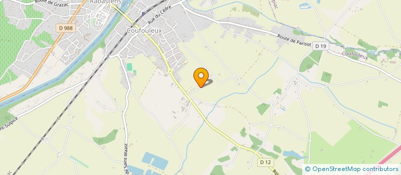 localisation de l'entreprise PRAT DESSUS  COUFOULEUX