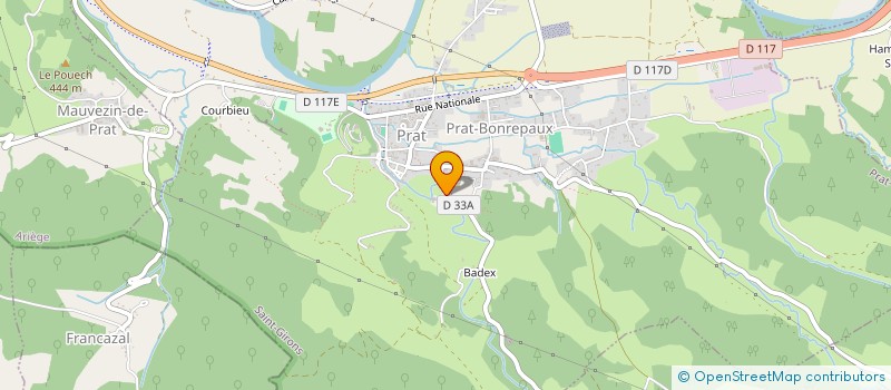 localisation de l'entreprise PRAT ENERGIES RENOUVELABLES à PRAT-BONREPAUX