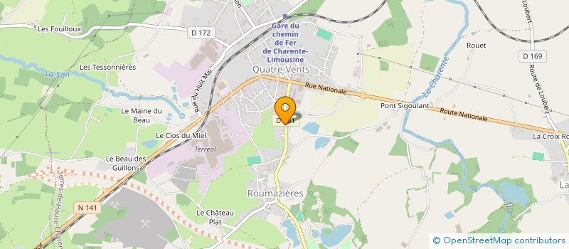 localisation de l'entreprise PRAT HIR à TERRES-DE-HAUTE-CHARENTE