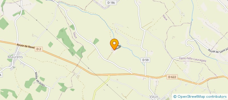 localisation de l'entreprise PRAT JOUCLA  VAUX