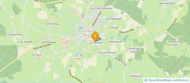 localisation de l'entreprise PRATA BOIS à SAINT-BONNET-DE-JOUX