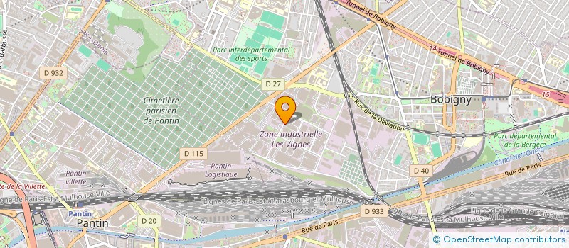 localisation de l'entreprise PRATEX HYGIENE  BOBIGNY