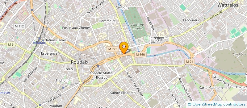 localisation de l'entreprise PRATIC BURO à ROUBAIX