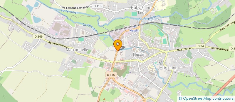 localisation de l'entreprise PRATICIENS DE LA CLINIQUE DES 7 VALLEES  HESDIN-LA-FORET